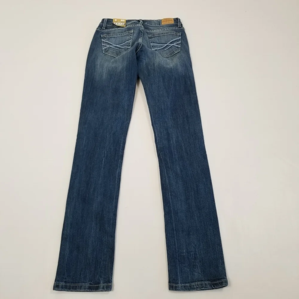 Aeropostale Bayla Low Rise Skinny Jeans Rhinestone Size 0 NWT